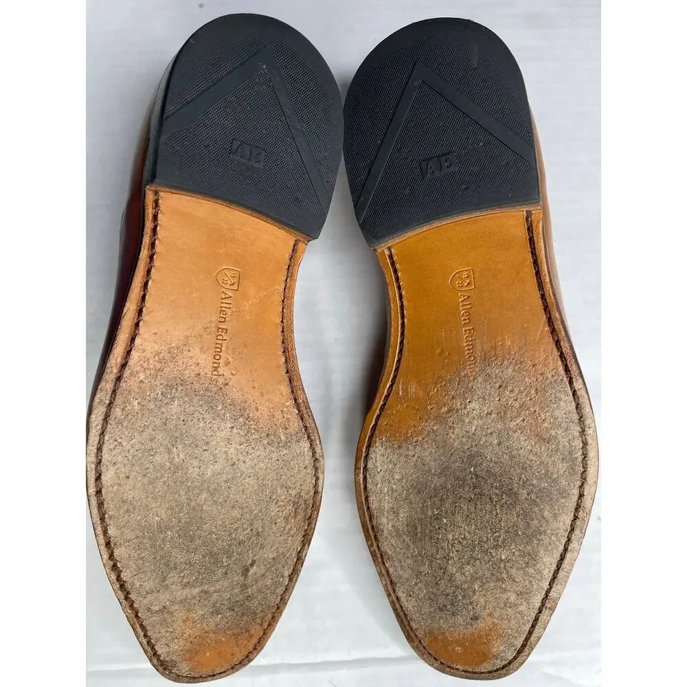Allen Edmonds Mens Cornwallis walnut brown leather oxford dress shoes size 10.5